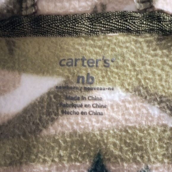 Carter's Army Camo Fleece Hoodie sz NEWBORN Boys - Picture 5 of 6